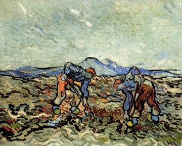 Les paysans soulevant des pommes de terre 2 Vincent van Gogh Peinture à l'huile